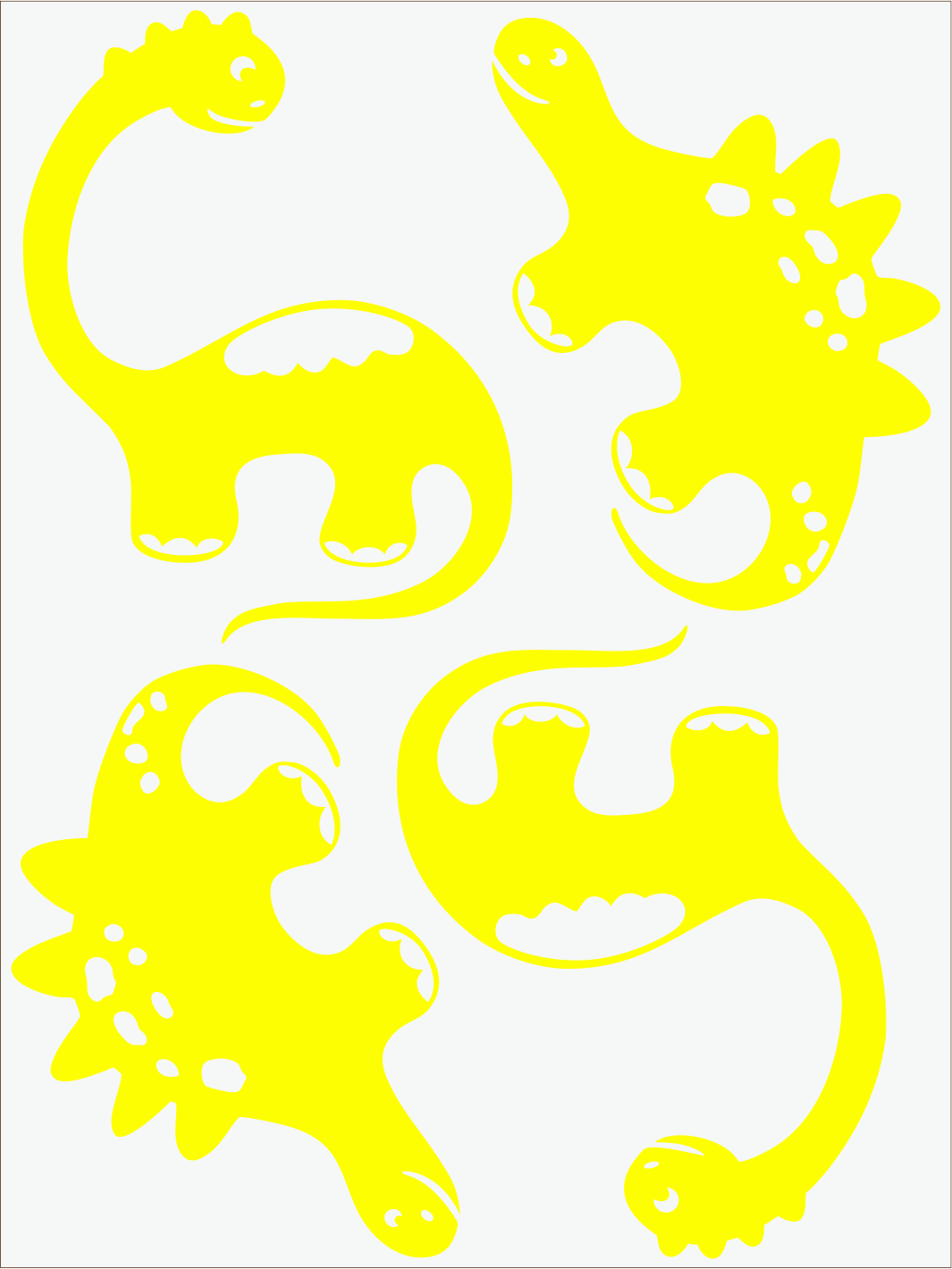 Dino III neon žltý