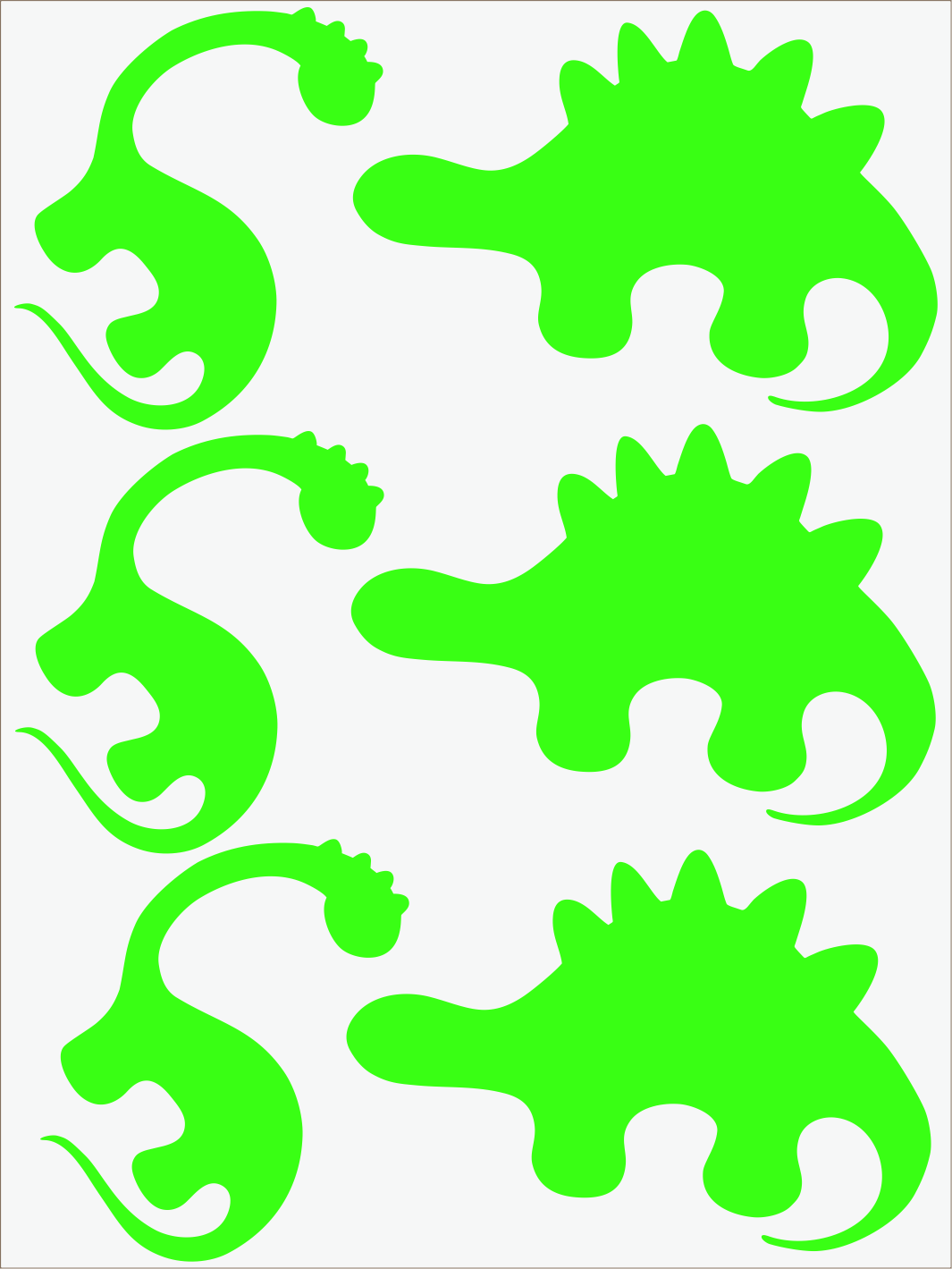 Dino II neon zelený