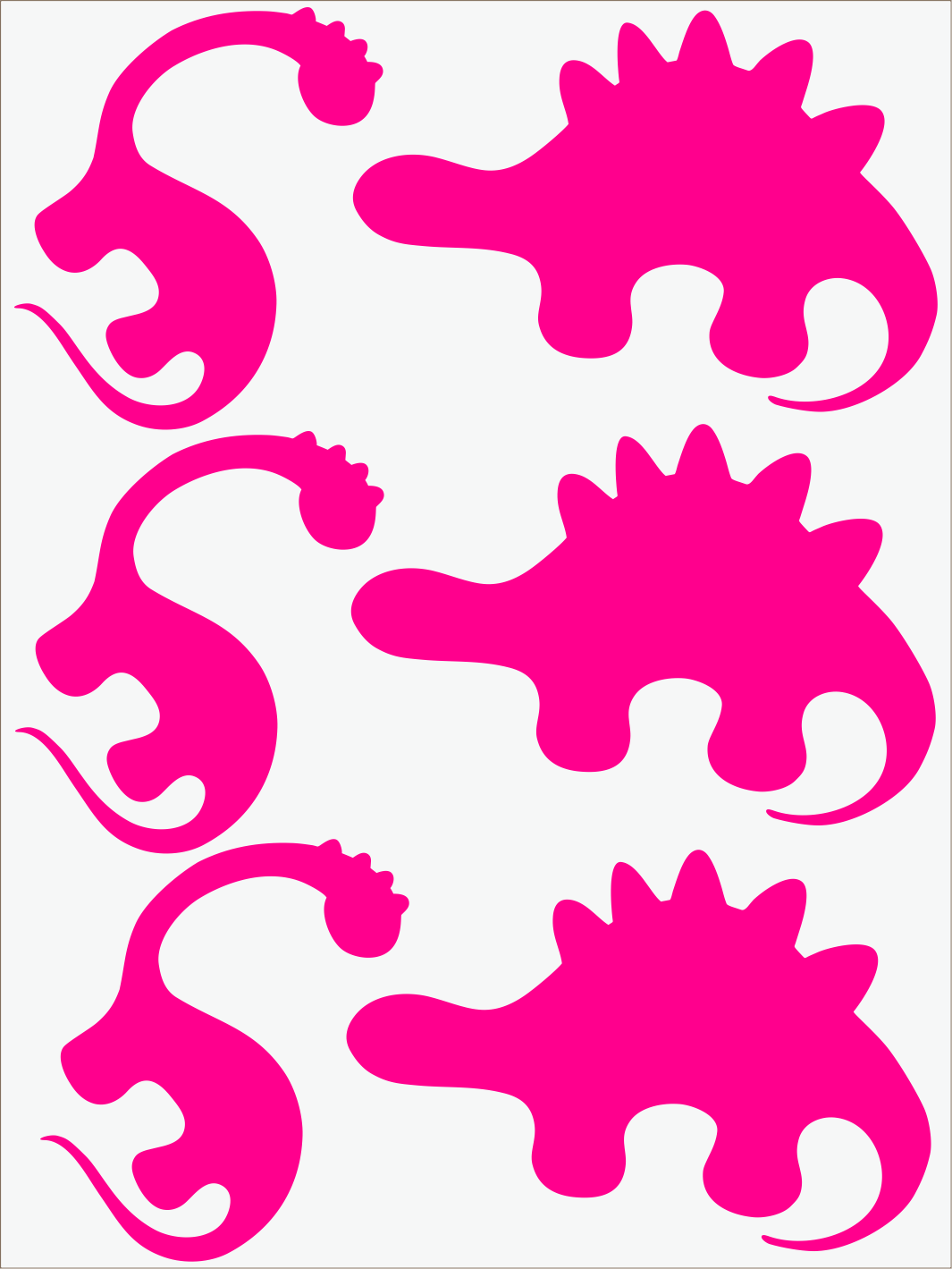 Dino II neon ružový