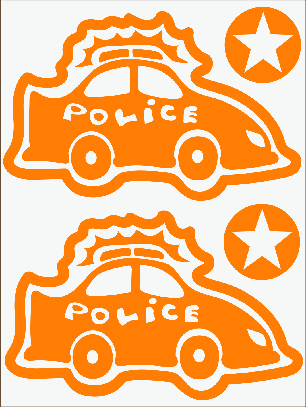 Policajné auto neon oranžový
