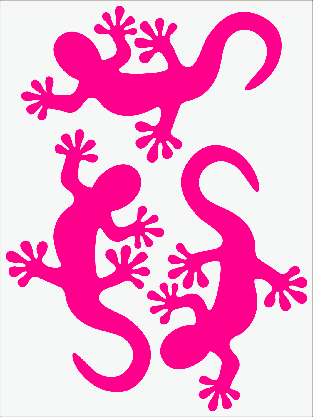 ružový neon nažehľovačky Salamandra